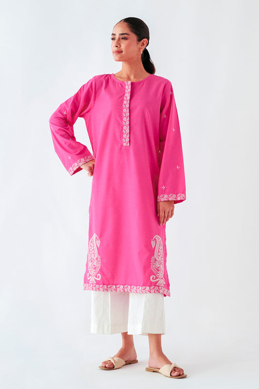EMBROIDERED CHAMBRAY SHIRT (PRET)
