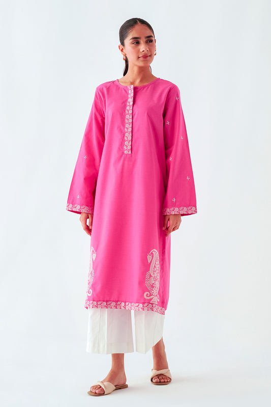 EMBROIDERED CHAMBRAY SHIRT (PRET)
