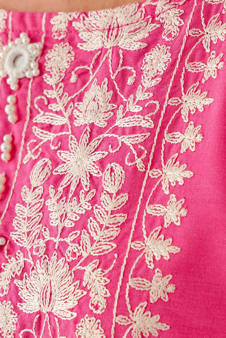 EMBROIDERED CHAMBRAY SHIRT (PRET)