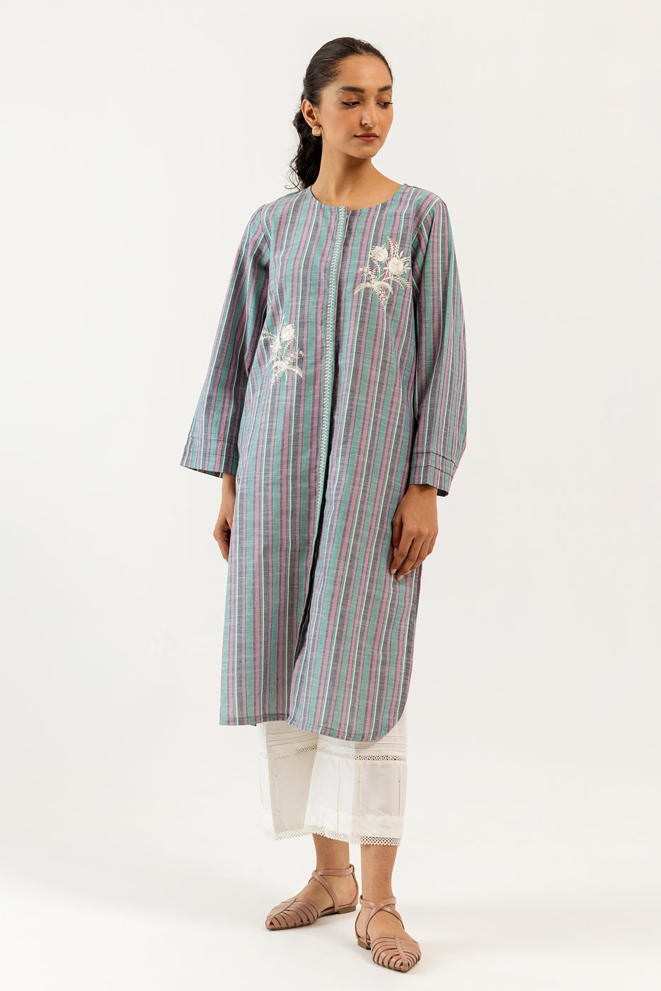 EMBROIDERED YARN DYED SHIRT (PRET)