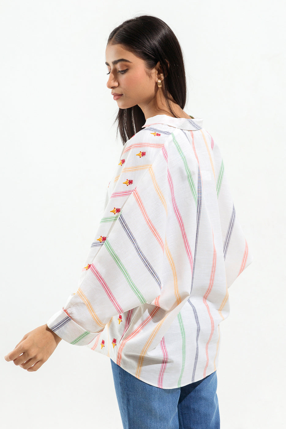 EMBROIDERED YARN DYED SHIRT (PRET)