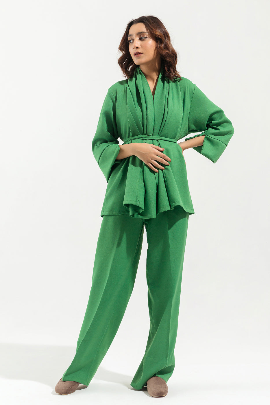 GREEN BOW TIE CO-ORD SET
