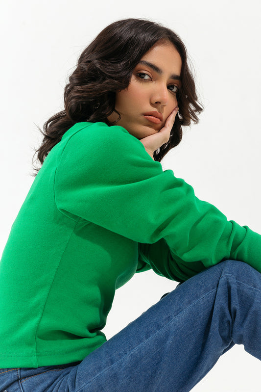 GREEN SLIM FIT TOP
