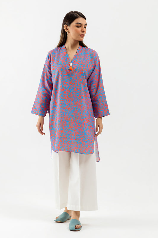 PRINTED JACQ KHADDAR SHIRT (PRET)