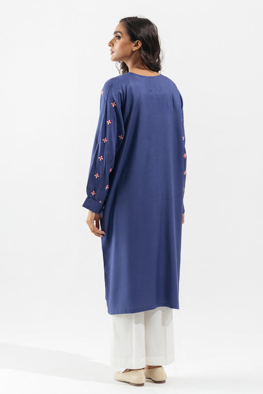 EMBROIDERED CREPE SHIRT (PRET)