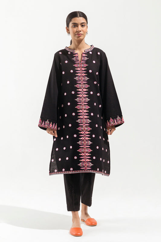 EMBROIDERED KHADDAR JACQUARD SHIRT (PRET)