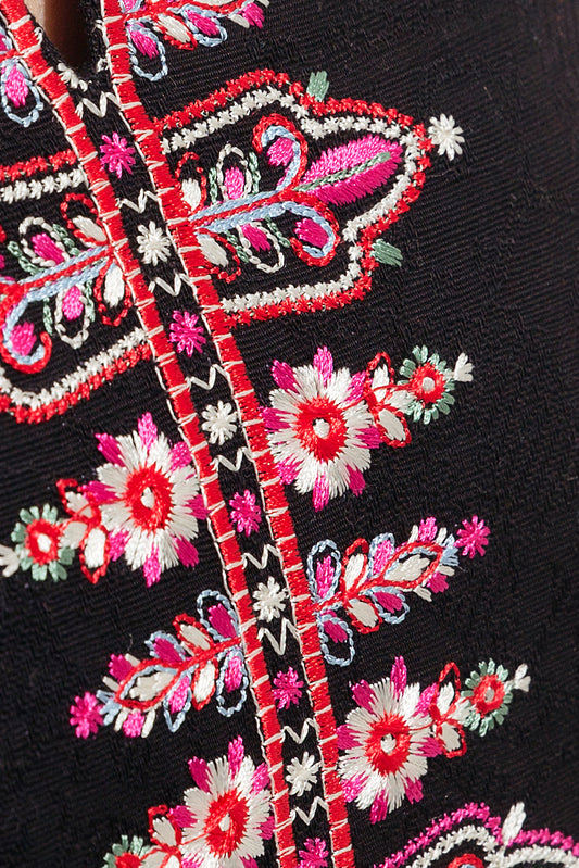 EMBROIDERED KHADDAR JACQUARD SHIRT (PRET)