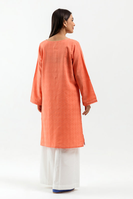 EMBROIDERED KHADDAR JACQUARD SHIRT (PRET)