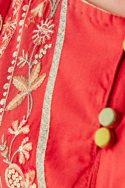 EMBROIDERED KHADDAR SHIRT (PRET)