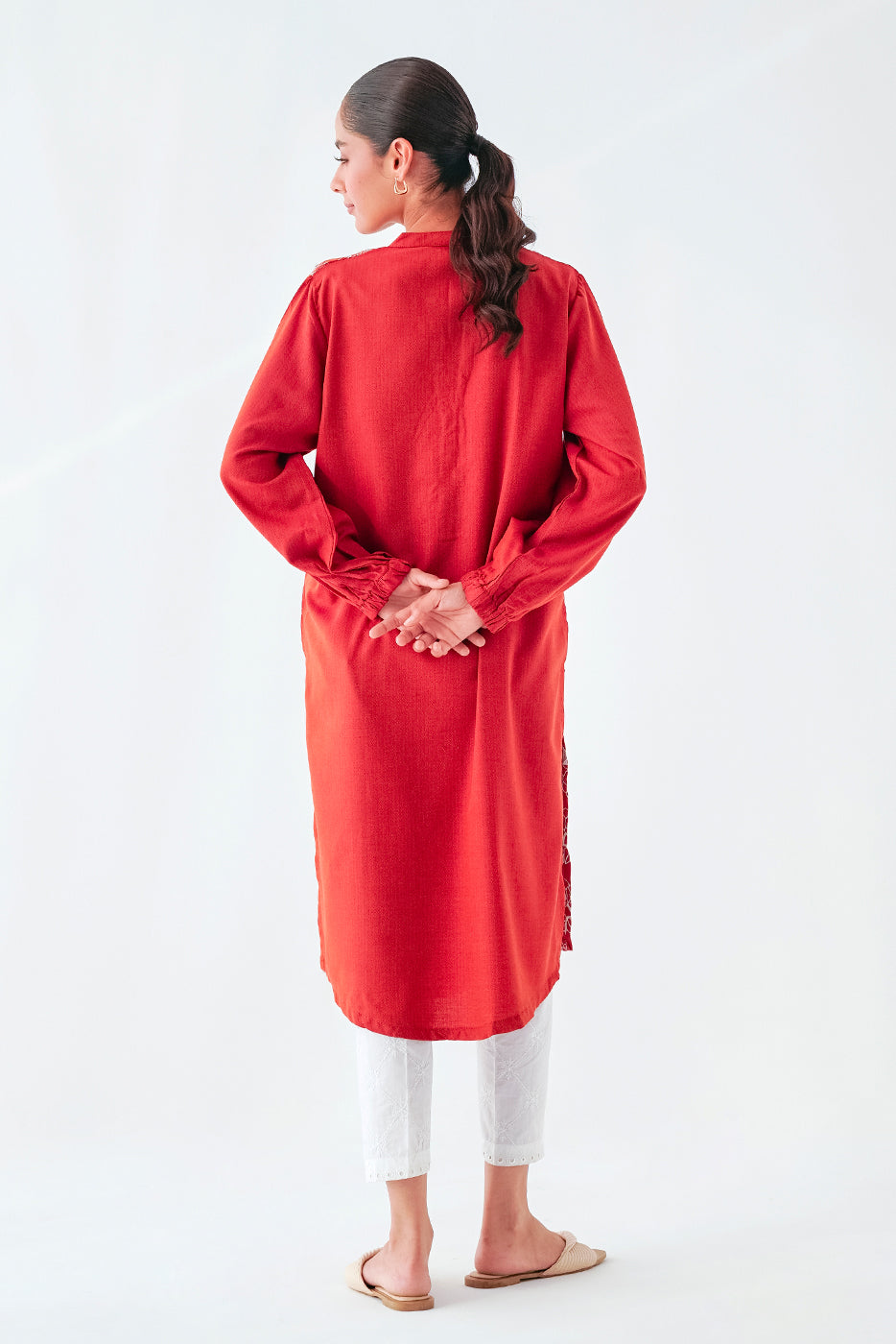 EMBROIDERED MIX SHIRT (PRET)