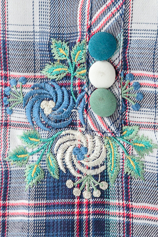 EMBROIDERED YARN DYED SHIRT (PRET)