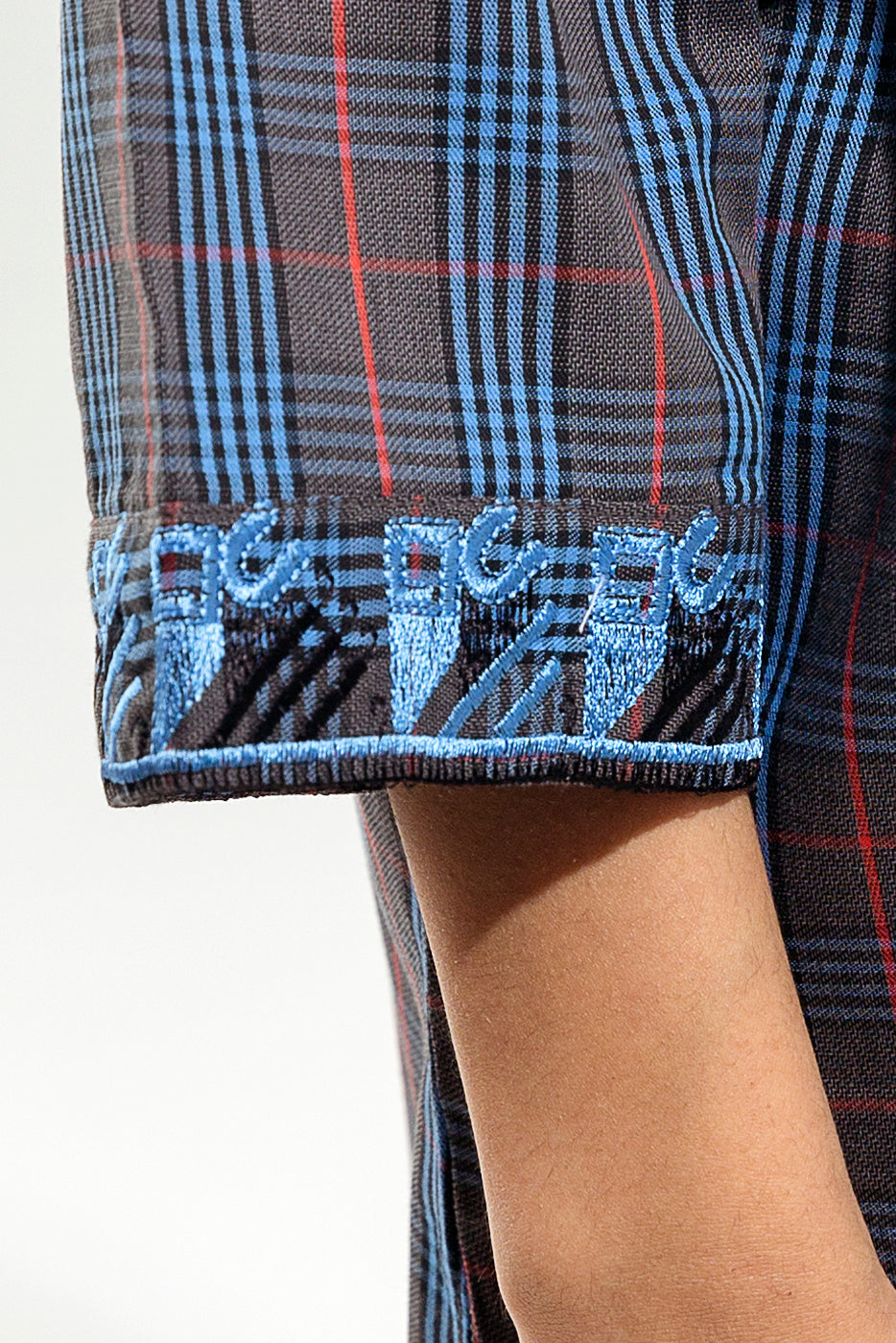 EMBROIDERED YARN DYED SHIRT (PRET)