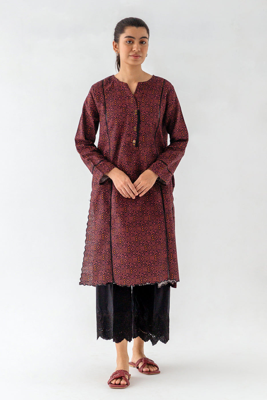 PRINTED KHADDAR SHIRT (PRET)
