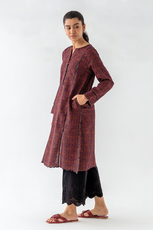 PRINTED KHADDAR SHIRT (PRET)