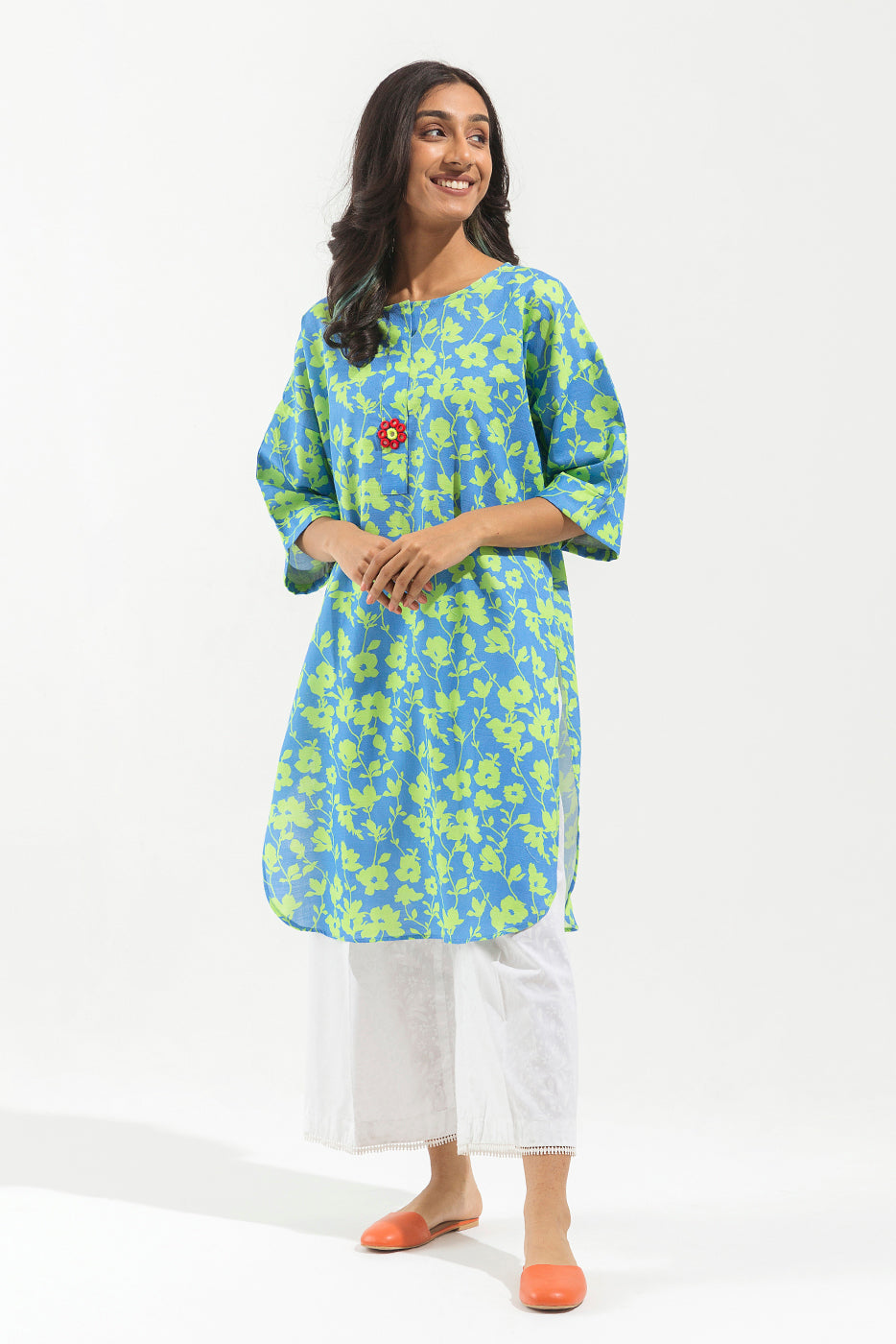 PRINTED KHADDAR JACQUARD SHIRT (PRET)