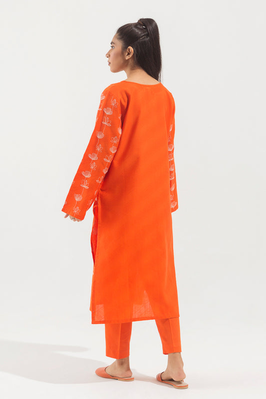 EMBROIDERED KHADDAR JACQUARD SHIRT (PRET)