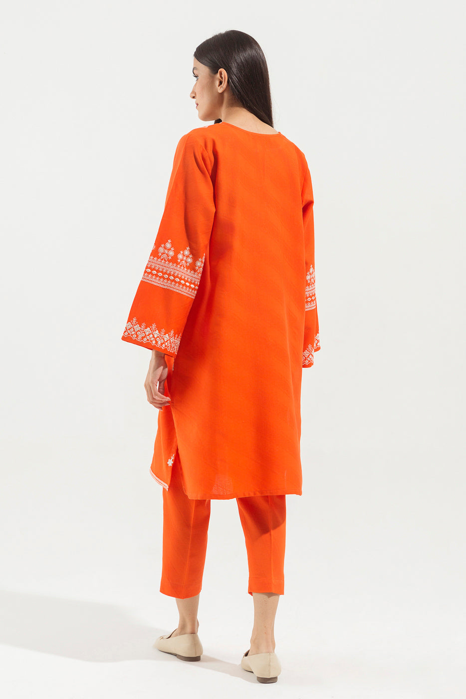 EMBROIDERED KHADDAR JACQUARD SHIRT (PRET)