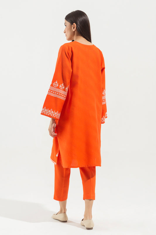 EMBROIDERED KHADDAR JACQUARD SHIRT (PRET)