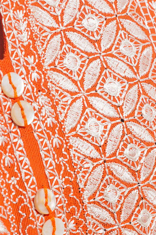 EMBROIDERED KHADDAR JACQUARD SHIRT (PRET)