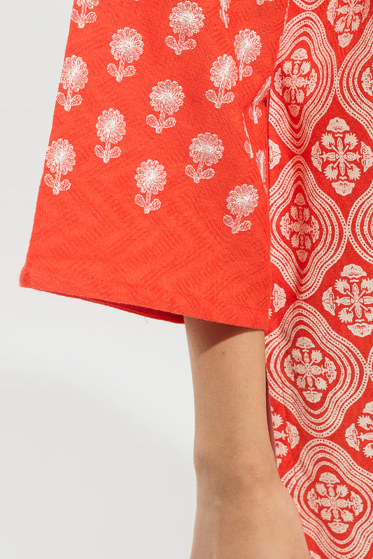 EMBROIDERED KHADDAR JACQUARD SHIRT (PRET)
