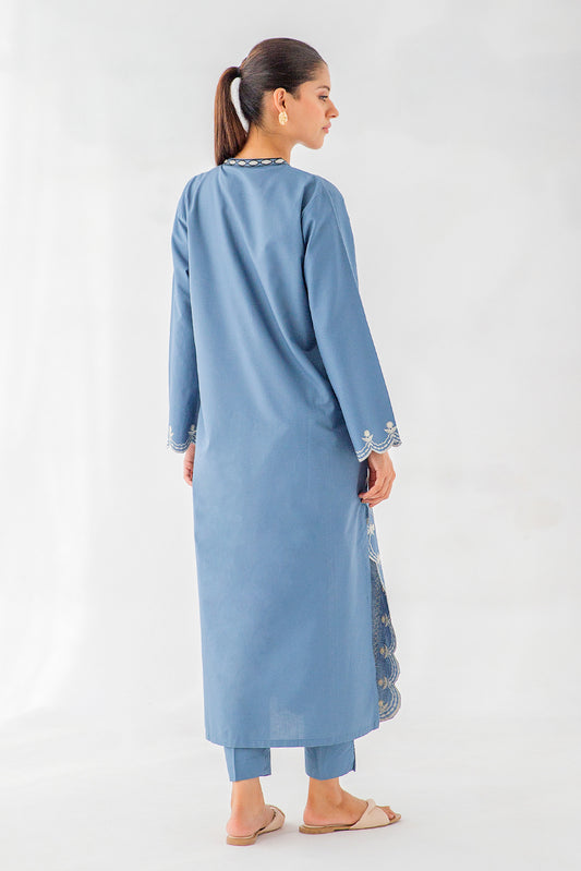 EMBROIDERED KHADDAR SHIRT (PRET)