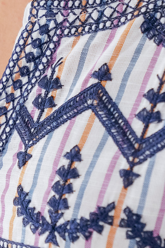 EMBROIDERED CHAMBRAY SHIRT (PRET)