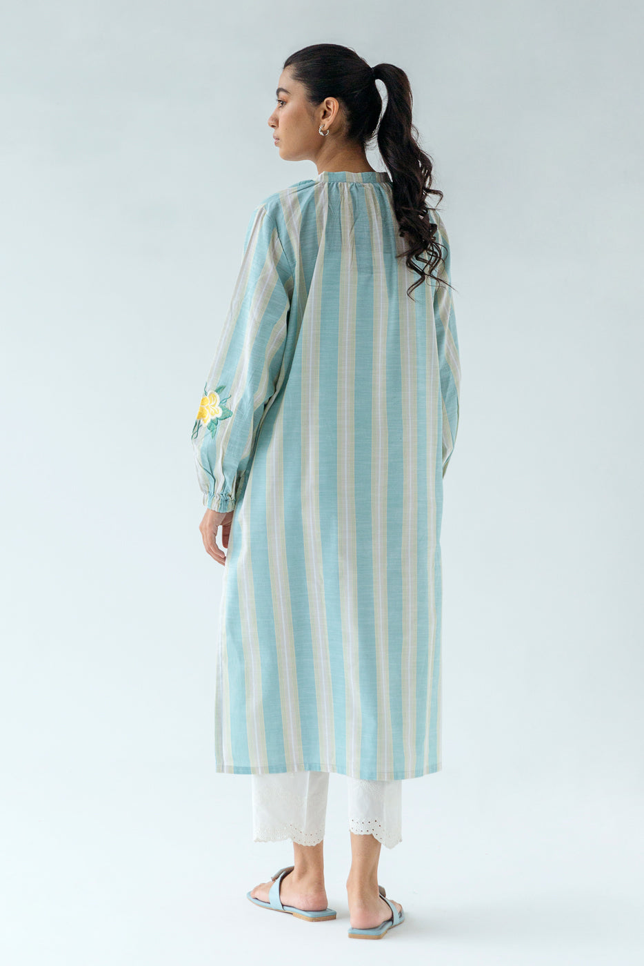 EMBROIDERED YARN DYED SHIRT (PRET)