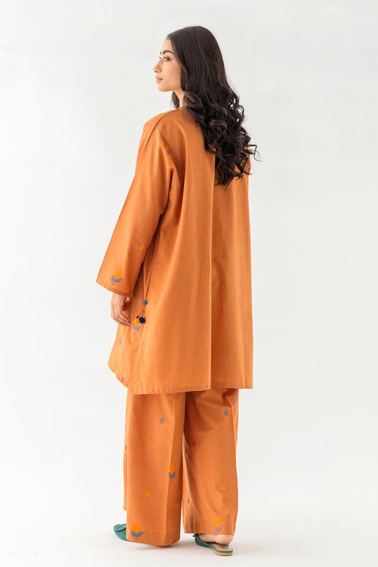 2 PIECE EMBROIDERED YARN DYED SUIT (PRET)