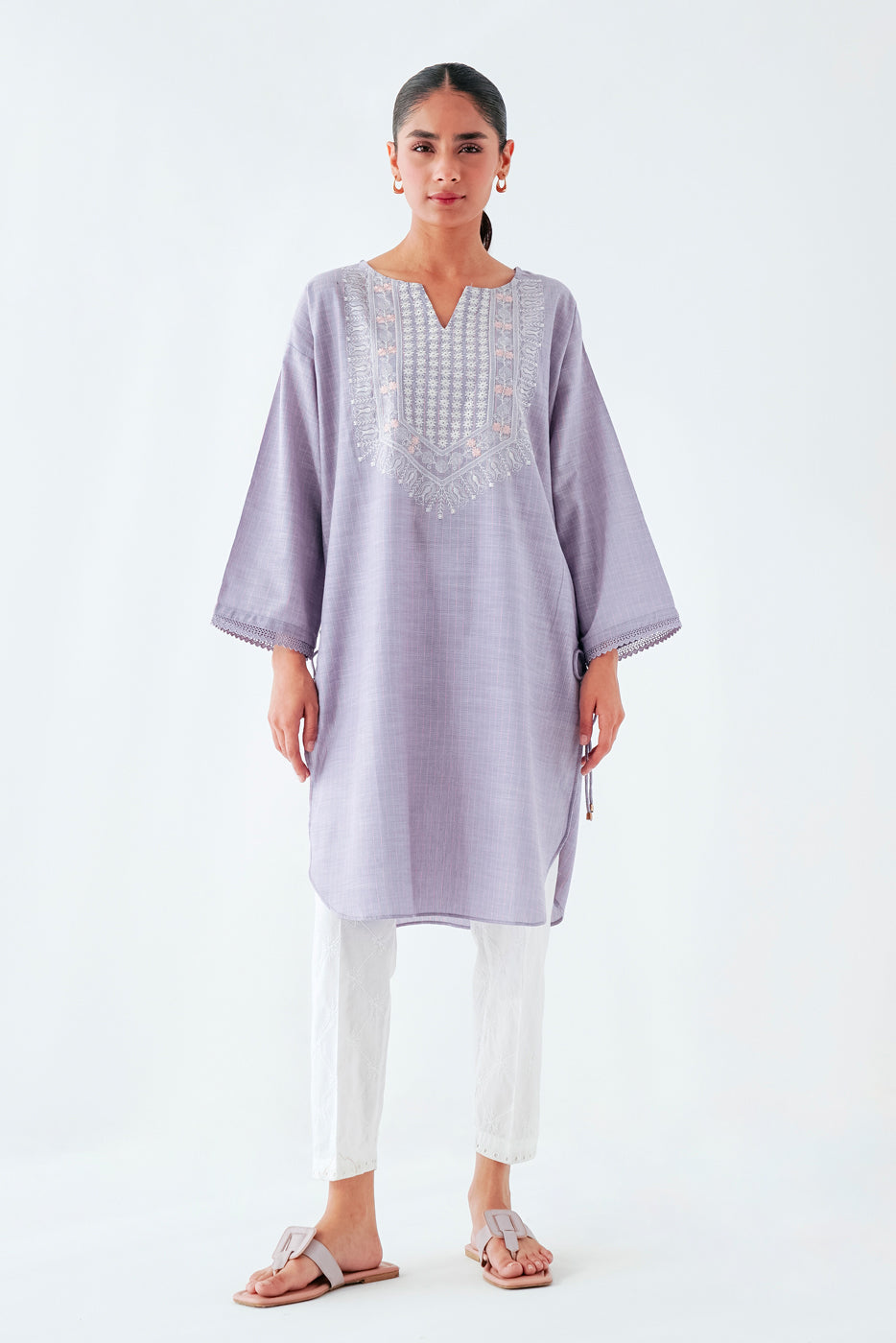 EMBROIDERED YARN DYED SHIRT (PRET)