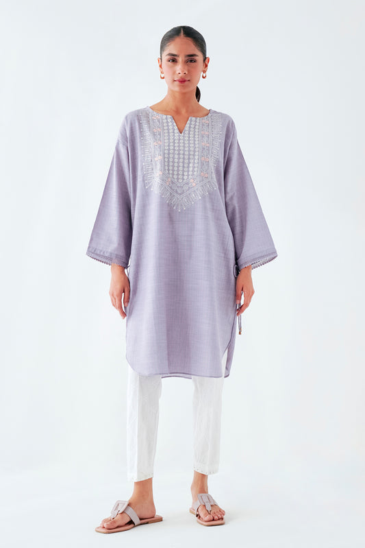 EMBROIDERED YARN DYED SHIRT (PRET)