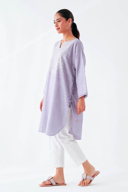 EMBROIDERED YARN DYED SHIRT (PRET)