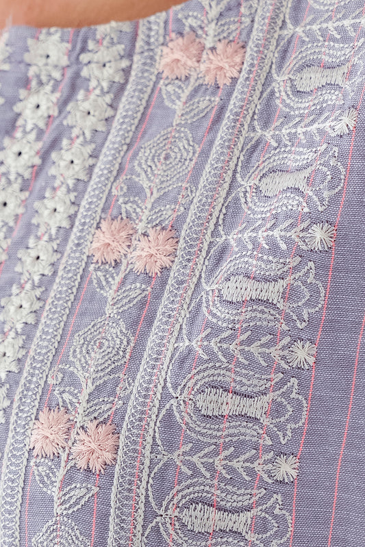 EMBROIDERED YARN DYED SHIRT (PRET)