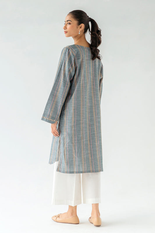 EMBROIDERED YARN DYED SHIRT (PRET)