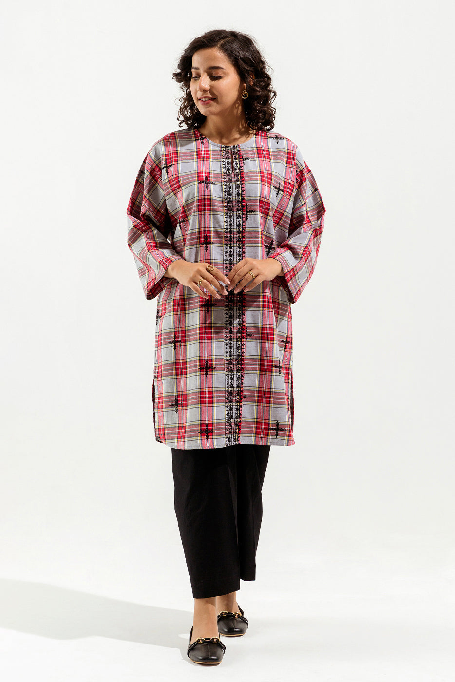 EMBROIDERED FLANNEL SHIRT (PRET)