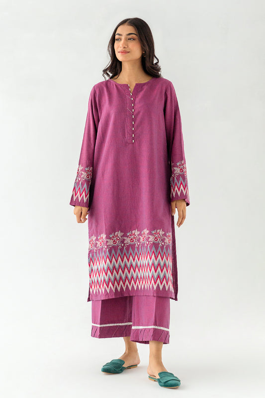 2 PIECE EMBROIDERED KHADDAR SUIT (PRET)