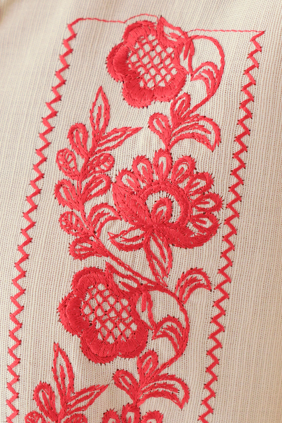 EMBROIDERED SLUB KHADDAR SHIRT (PRET)