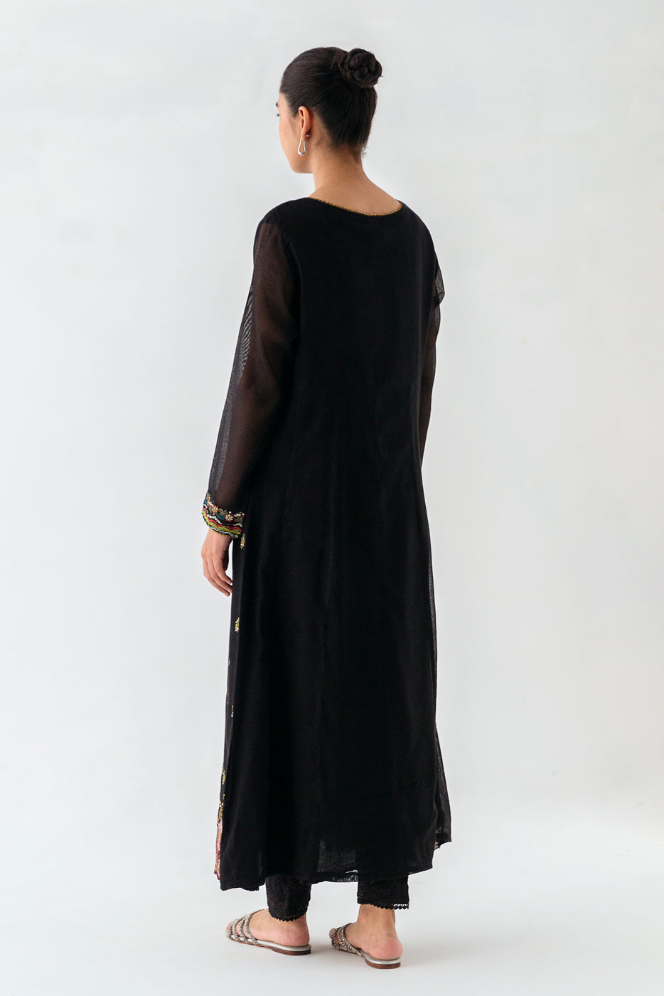 EMBROIDERED COTTON NET SHIRT (LUXURY PRET)