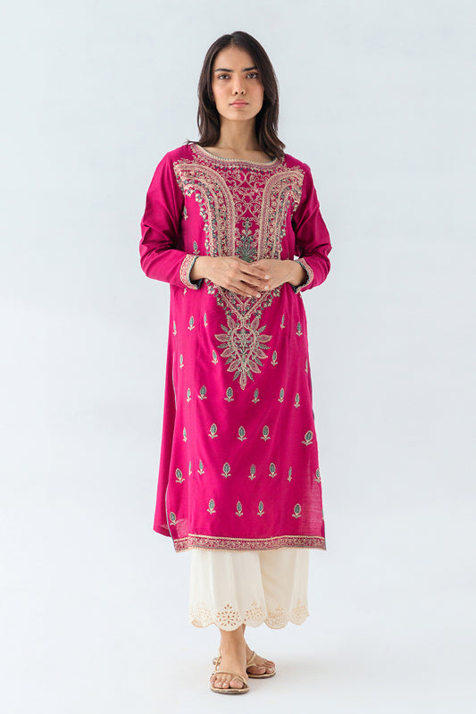 EMBROIDERED TWO TONE SHIRT (LUXURY PRET)