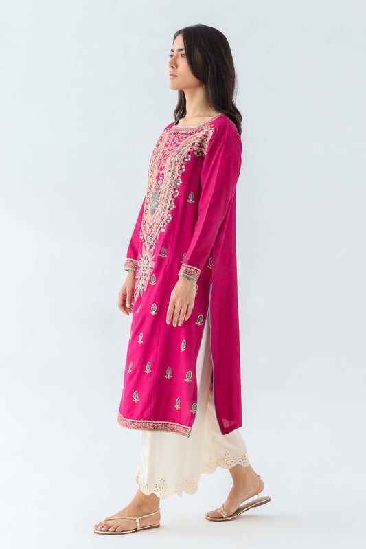 EMBROIDERED TWO TONE SHIRT (LUXURY PRET)