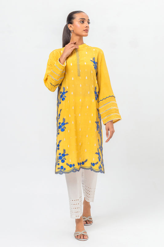 EMBROIDERED RAW SILK SHIRT (LUXURY PRET)