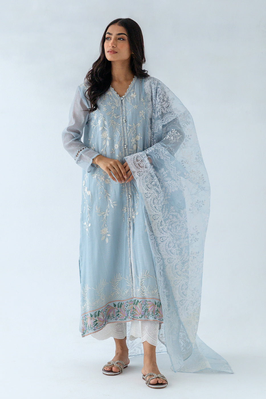 2 PIECE EMBROIDERED KARANDI SUIT (LUXURY PRET)