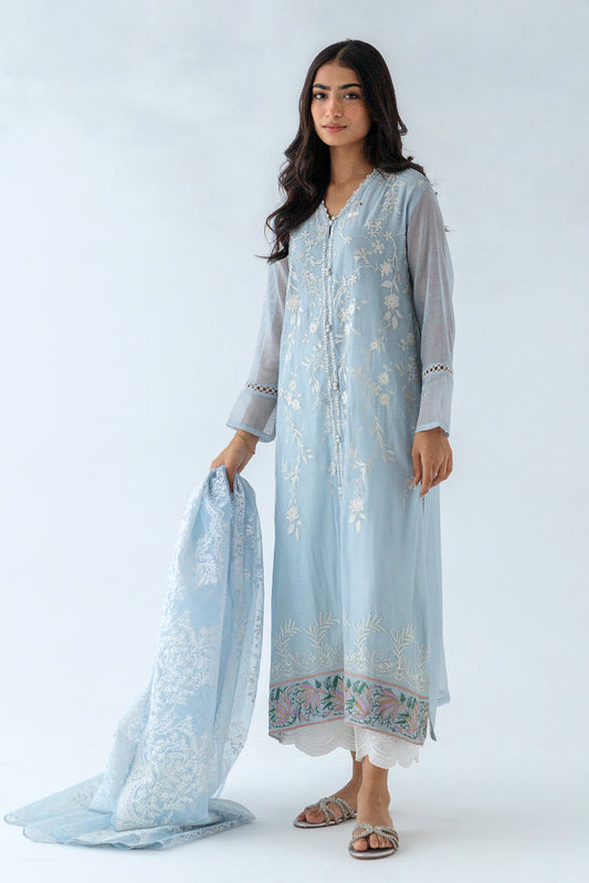 2 PIECE EMBROIDERED KARANDI SUIT (LUXURY PRET)