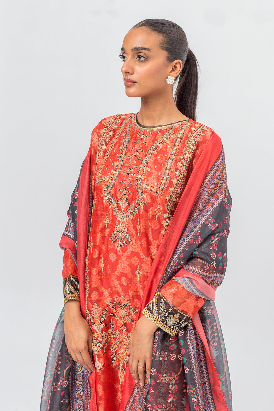 2 PIECE EMBROIDERED JACQUARD SUIT (LUXURY PRET) - BEECHTREE