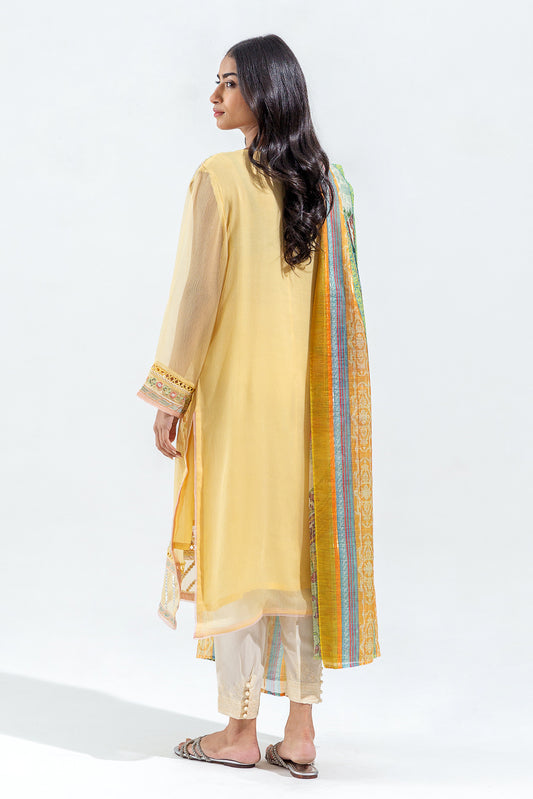 2 PIECE EMBROIDERED CHIFFON SUIT (LUXURY PRET)