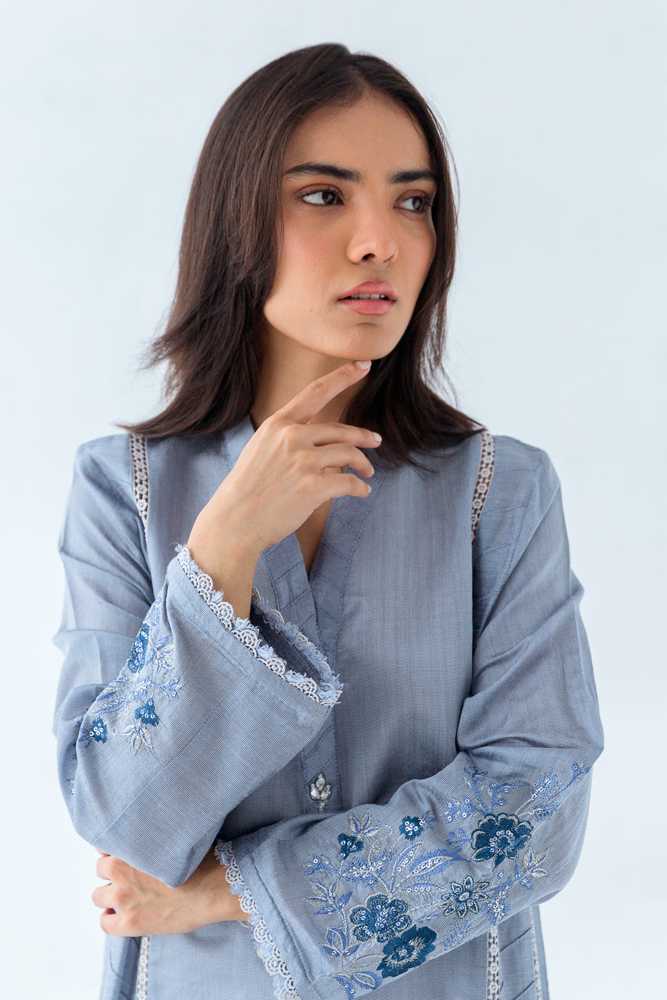 BASIC TWO TONE SHIRT (LUXURY PRET)