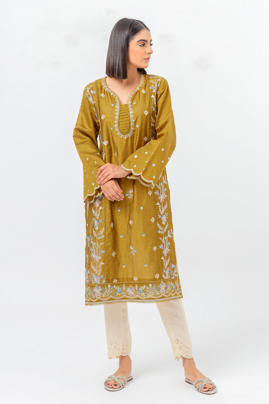 EMBROIDERED TWO TONE SHIRT (LUXURY PRET)