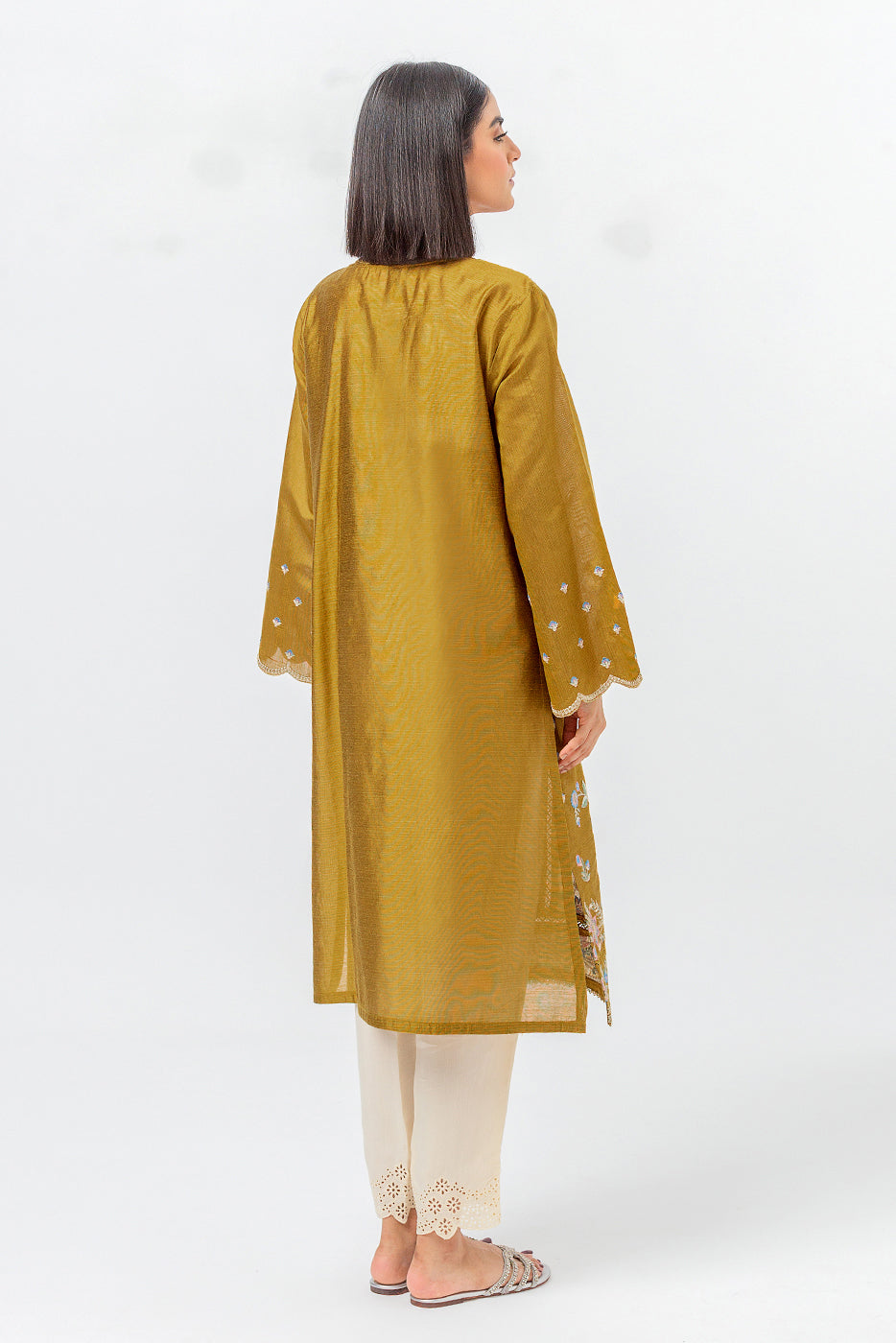 EMBROIDERED TWO TONE SHIRT (LUXURY PRET)