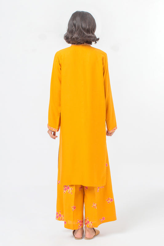 2 PIECE EMBROIDERED VISCOSE SUIT (PRET)