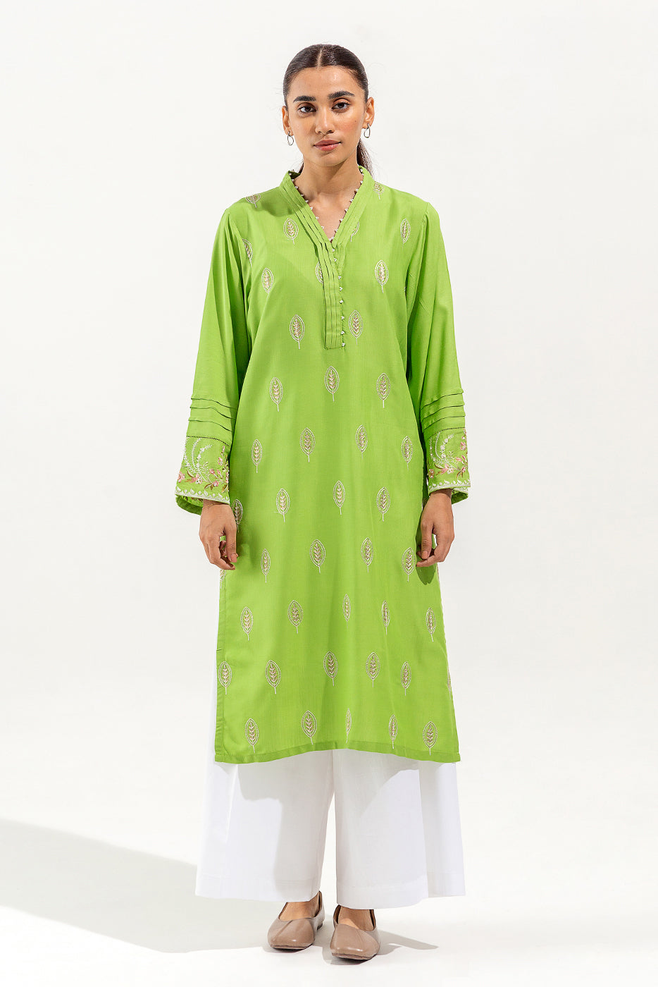 EMBROIDERED COTTON SHIRT (PRET)