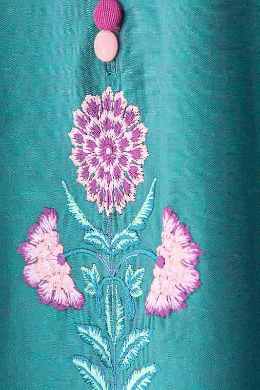 EMBROIDERED CHAMBRAY SHIRT (PRET)